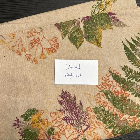 Vintage Botanical Print Fabric, 1.5 yards (F02) - Picture 4 of 4